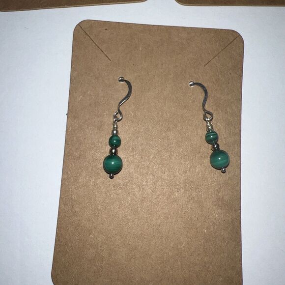 Earrings Handmade Hook Dangle Mixed Colors Variety Beads Stones Gift LOT Of 5 - Picture 6 of 8